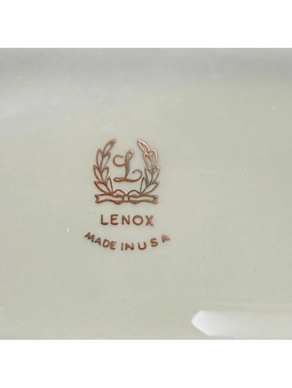 Vintage Lenox Ivory Gold Trim Oval Porcelain Vase, Made in USA, 7